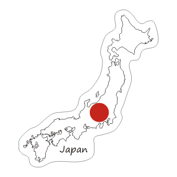 Przejdź do produktu Naklejka Kontur z Flagą - Japonia 8 cm