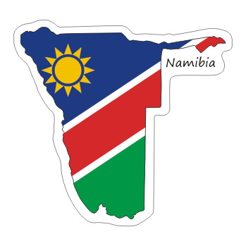 Przejdź do produktu Naklejka Kontur z Flagą - Namibia 8 cm