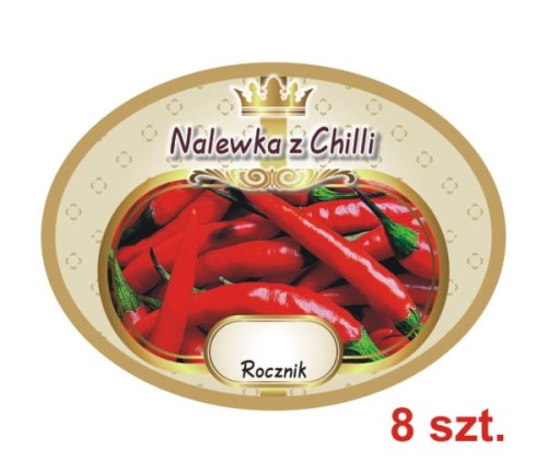 Przejdź do produktu Etykiety na Nalewki nr 614 z Chilli 8 szt.