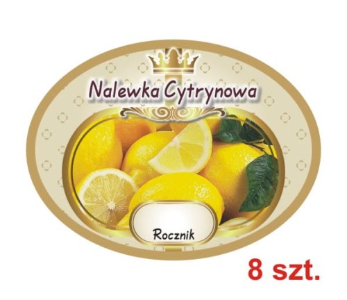 Przejdź do produktu Etykiety na Nalewki nr 618 Cytrynowa 8 szt.