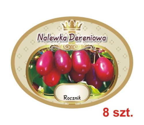 Przejdź do produktu Etykiety na Nalewki nr 624 Dereniowa 8 szt.