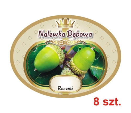 Przejdź do produktu Etykiety na Nalewki nr 625 Dębowa 8 szt.