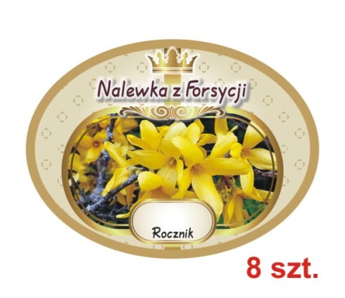 Przejdź do produktu Etykiety na Nalewki nr 631 z Forsycji 8 szt.