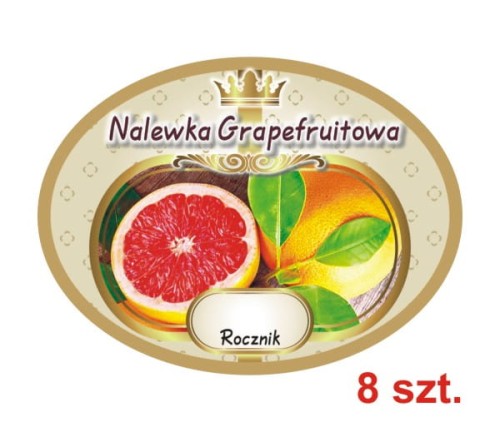 Przejdź do produktu Etykiety na Nalewki nr 635 Grapefruitowa 8 szt.