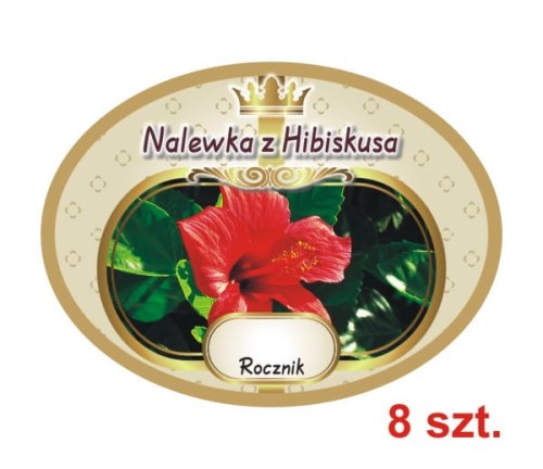 Przejdź do produktu Etykiety na Nalewki nr 638 Hibiskusowa 8 szt.