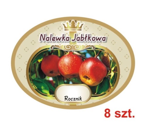 Przejdź do produktu Etykiety na Nalewki nr 640 Jabłkowa 8 szt.