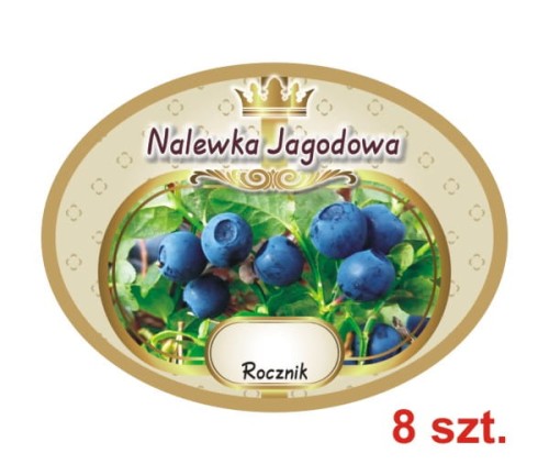 Przejdź do produktu Etykiety na Nalewki nr 641 Jagodowa 8 szt.