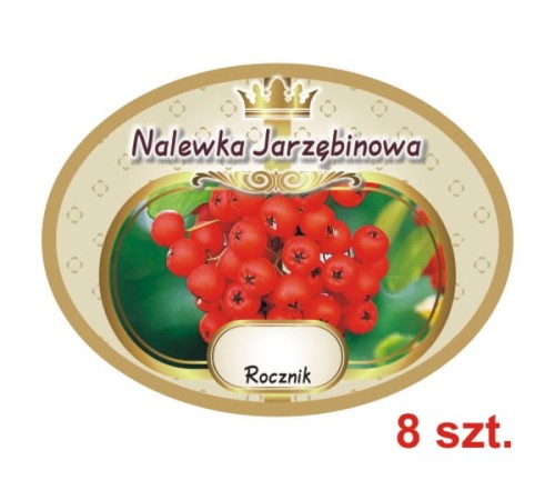 Przejdź do produktu Etykiety na Nalewki nr 643 Jarzębinowa 8 szt.