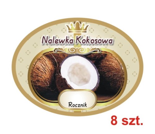 Przejdź do produktu Etykiety na Nalewki nr 652 Kokosowa 8 szt.