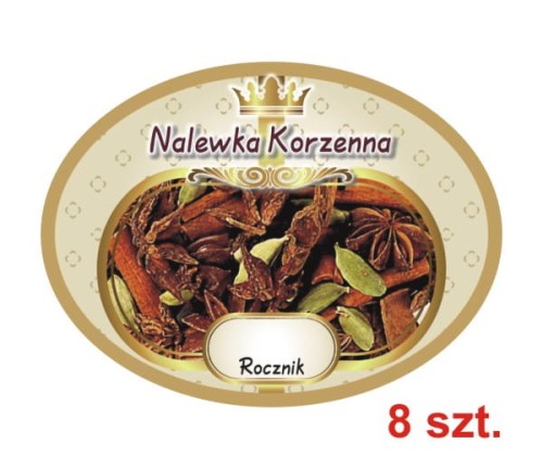 Przejdź do produktu Etykiety na Nalewki nr 653 Korzenna 8 szt.