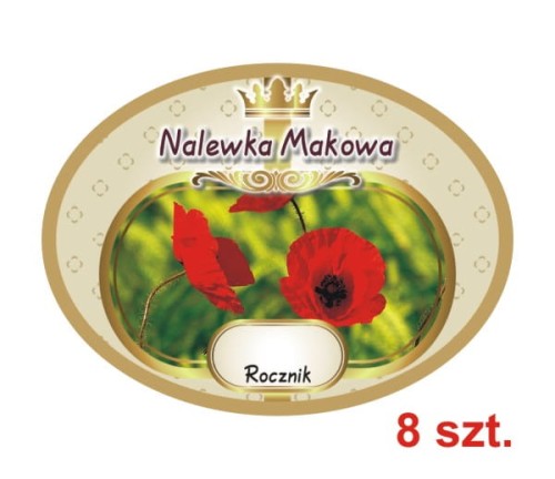 Przejdź do produktu Etykiety na Nalewki nr 661 Makowa 8 szt.