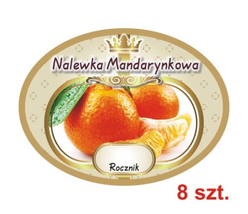 Przejdź do produktu Etykiety na Nalewki nr 663 Mandarynkowa 8 szt.
