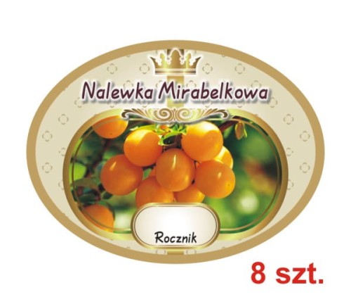 Przejdź do produktu Etykiety na Nalewki nr 667 Mirabelkowa 8 szt.