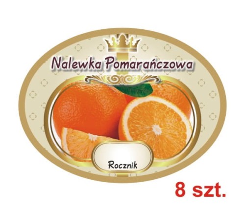 Przejdź do produktu Etykiety na Nalewki nr 680 Pomarańczowa 8 szt.