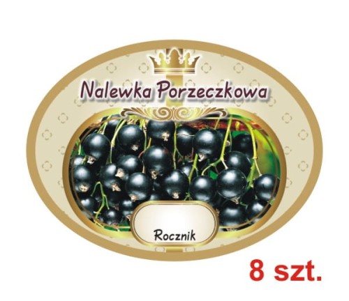 Przejdź do produktu Etykiety na Nalewki nr 682 Porzeczkowa czarna 8 szt.