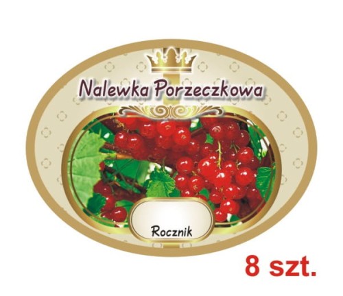 Przejdź do produktu Etykiety na Nalewki nr 683 Porzeczkowa czerwona 8 szt.