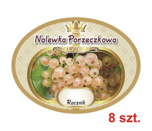 Przejdź do produktu Etykiety na Nalewki nr 684 Porzeczkowa biała 8 szt.