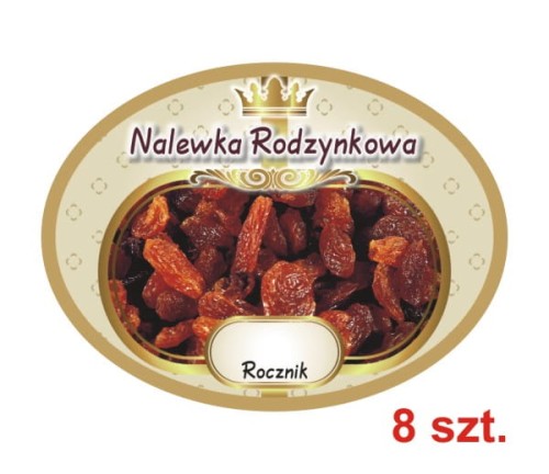 Przejdź do produktu Etykiety na Nalewki nr 688 Rodzynkowa 8 szt.