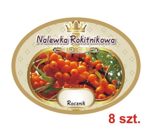 Przejdź do produktu Etykiety na Nalewki nr 689 Rokitnikowa 8 szt.