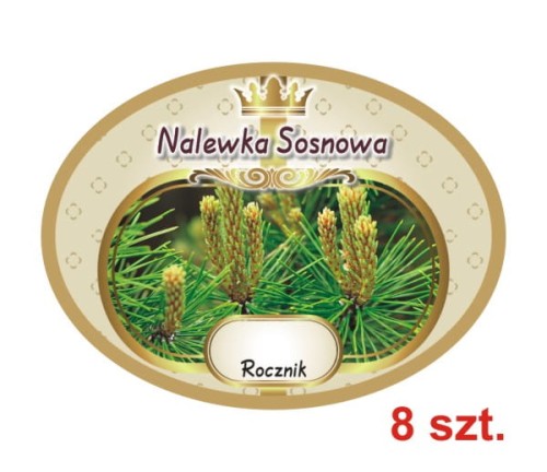 Przejdź do produktu Etykiety na Nalewki nr 690 Sosnowa 8 szt.