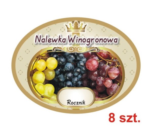 Przejdź do produktu Etykiety na Nalewki nr 694 Winogronowa 8 szt.