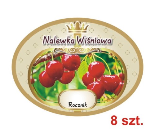 Przejdź do produktu Etykiety na Nalewki nr 695 Wiśniowa 8 szt.