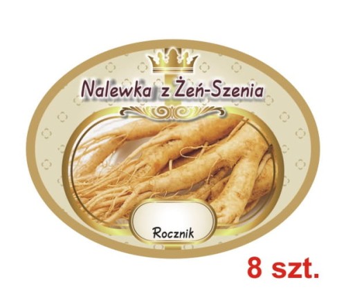 Przejdź do produktu Etykiety na Nalewki nr 696 z Żeń-szenia 8 szt.