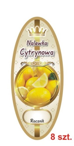 Przejdź do produktu Etykiety na Nalewki nr 818 Cytrynowa 8 szt.