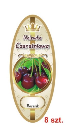 Przejdź do produktu Etykiety na Nalewki nr 821 Czereśniowa 8 szt.
