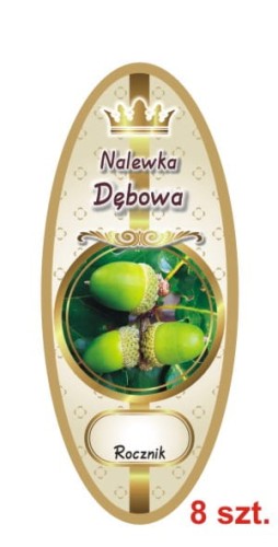 Przejdź do produktu Etykiety na Nalewki nr 825 Dębowa 8 szt.