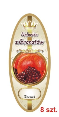 Przejdź do produktu Etykiety na Nalewki nr 834 z Granatów 8 szt.