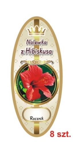 Przejdź do produktu Etykiety na Nalewki nr 838 hibiskusowa 8 szt.