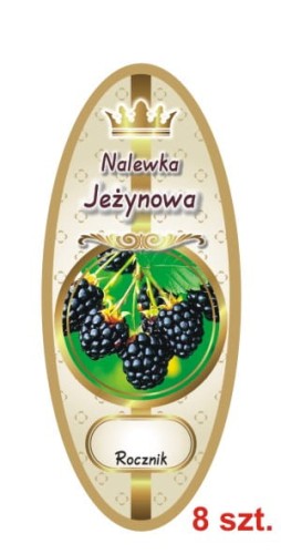 Przejdź do produktu Etykiety na Nalewki nr 844 Jeżynowa 8 szt.