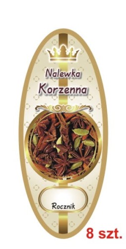 Przejdź do produktu Etykiety na Nalewki nr 853 Korzenna 8 szt.
