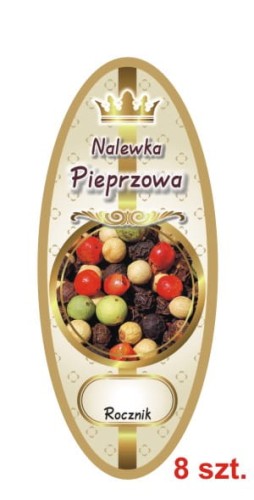 Przejdź do produktu Etykiety na Nalewki nr 876 Pieprzowa 8 szt.
