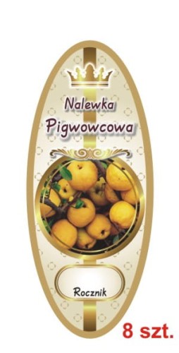 Przejdź do produktu Etykiety na Nalewki nr 878 Pigwowcowa 8 szt.