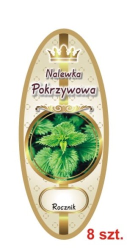 Przejdź do produktu Etykiety na Nalewki nr 879 Pokrzywowa 8 szt.