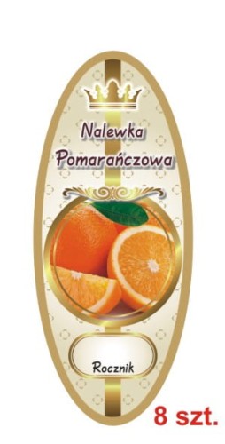 Przejdź do produktu Etykiety na Nalewki nr 880 Pomarańczowa 8 szt.