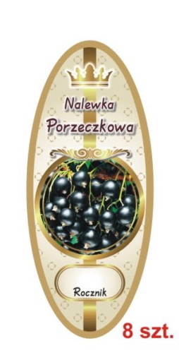 Przejdź do produktu Etykiety na Nalewki nr 882 Porzeczkowa czarna 8 szt.