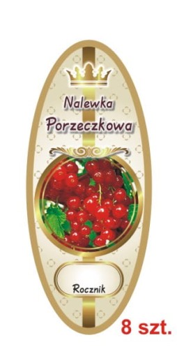 Przejdź do produktu Etykiety na Nalewki nr 883 Porzeczkowa czerwona 8 szt.