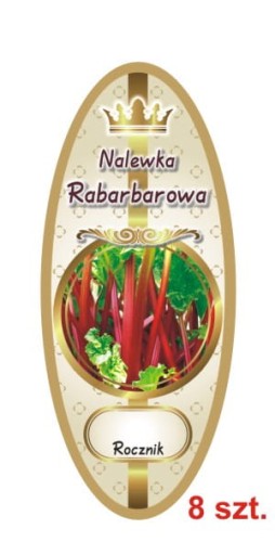 Przejdź do produktu Etykiety na Nalewki nr 886 Rabarbarowa 8 szt.