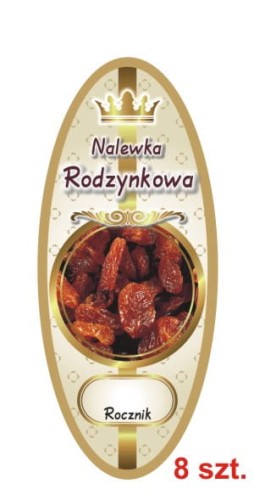 Przejdź do produktu Etykiety na Nalewki nr 888 Rodzynkowa 8 szt.
