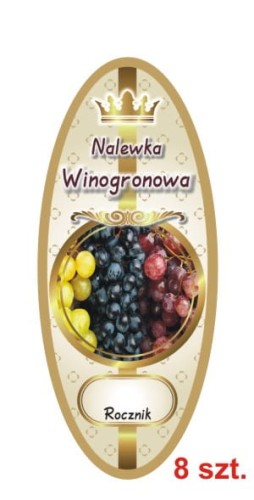 Przejdź do produktu Etykiety na Nalewki nr 894 Winogronowa 8 szt.