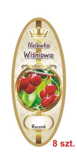 Przejdź do produktu Etykiety na Nalewki nr 895 Wiśniowa 8 szt.