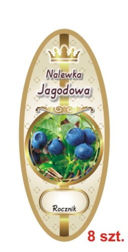 Przejdź do produktu Etykiety na Nalewki nr 841 Jagodowa 8 szt.
