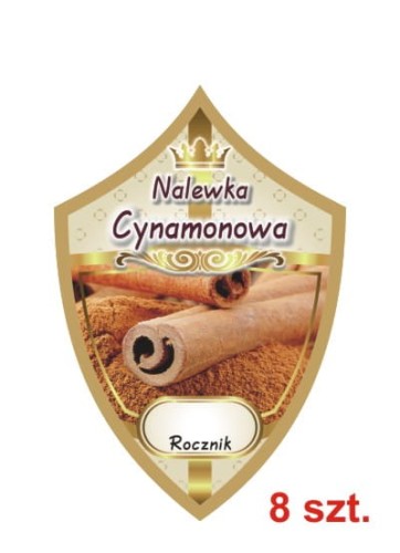 Przejdź do produktu Etykiety na nalewki nr 217 cynamonowa 8 szt.
