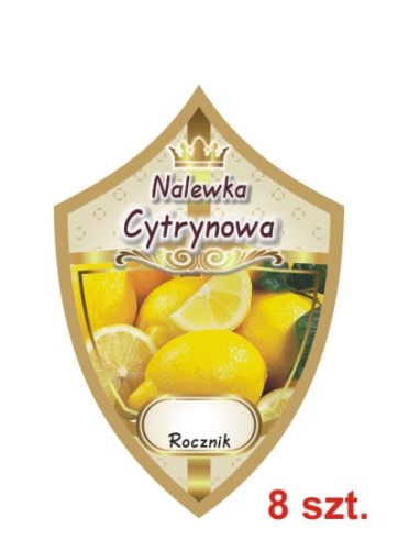 Przejdź do produktu Etykiety na nalewki nr 218 cytrynowa 8 szt.