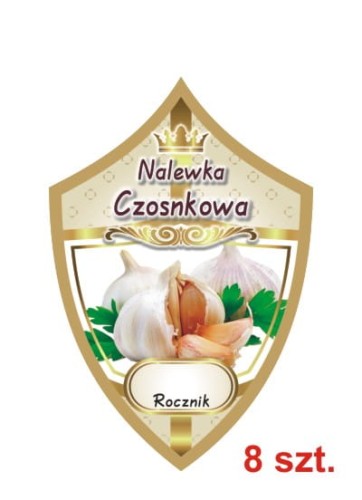 Przejdź do produktu Etykiety na nalewki nr 222 czosnkowa 8 szt.