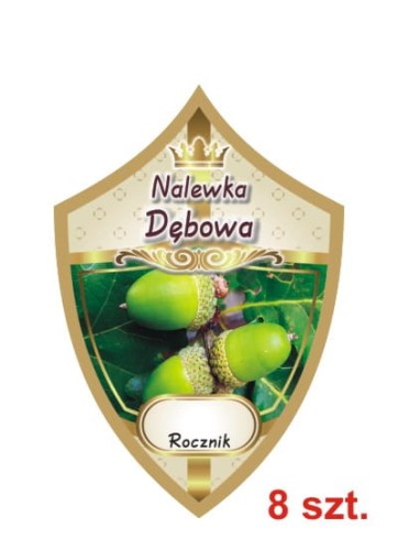 Przejdź do produktu Etykiety na nalewki nr 225 dębowa 8 szt.