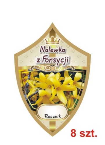 Przejdź do produktu Etykiety na nalewki nr 231 z forsycji 8 szt.